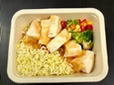 Chicken brochette with pinaple sauce